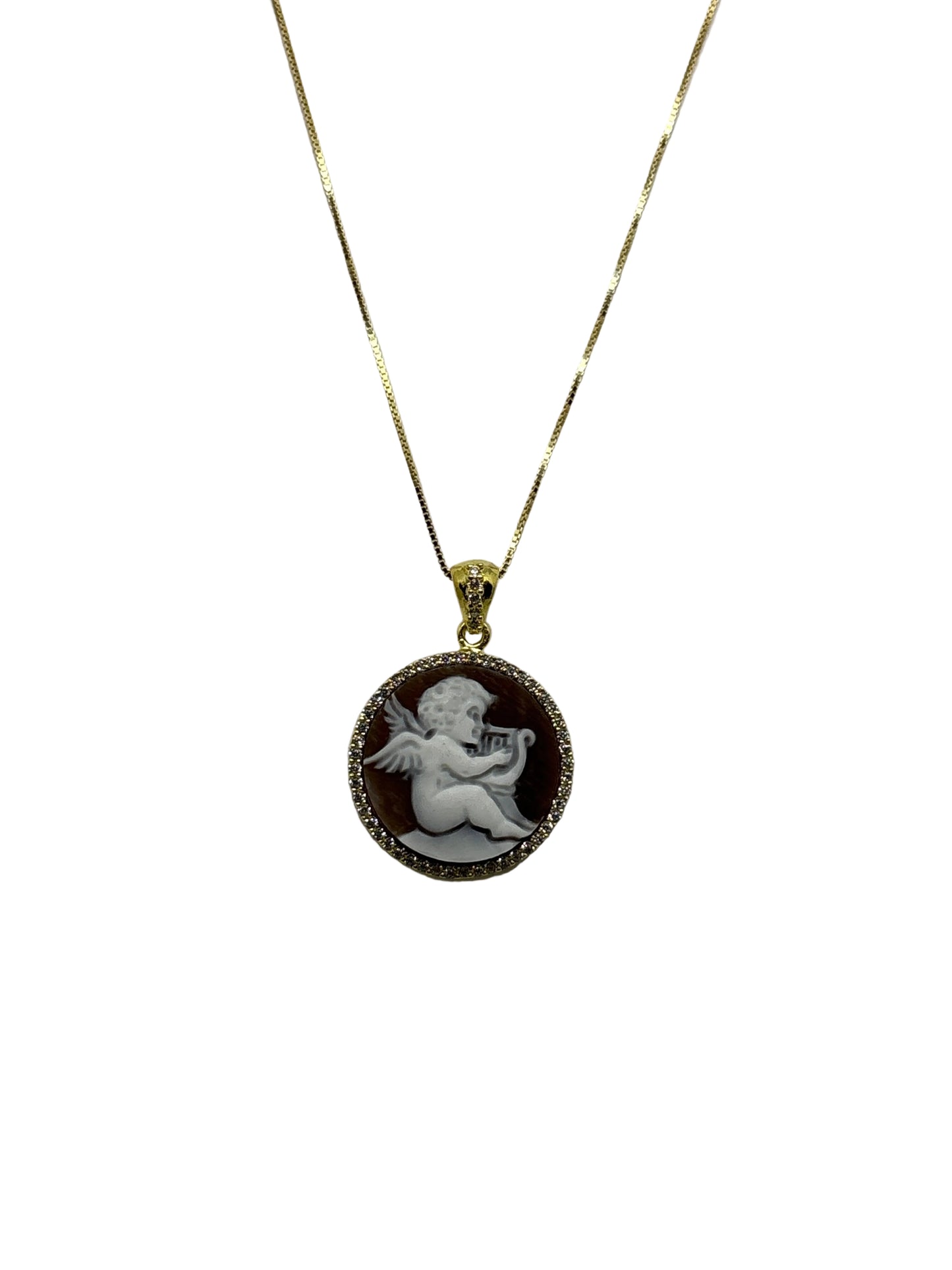 Collana in Cammeo incsione "Putto"