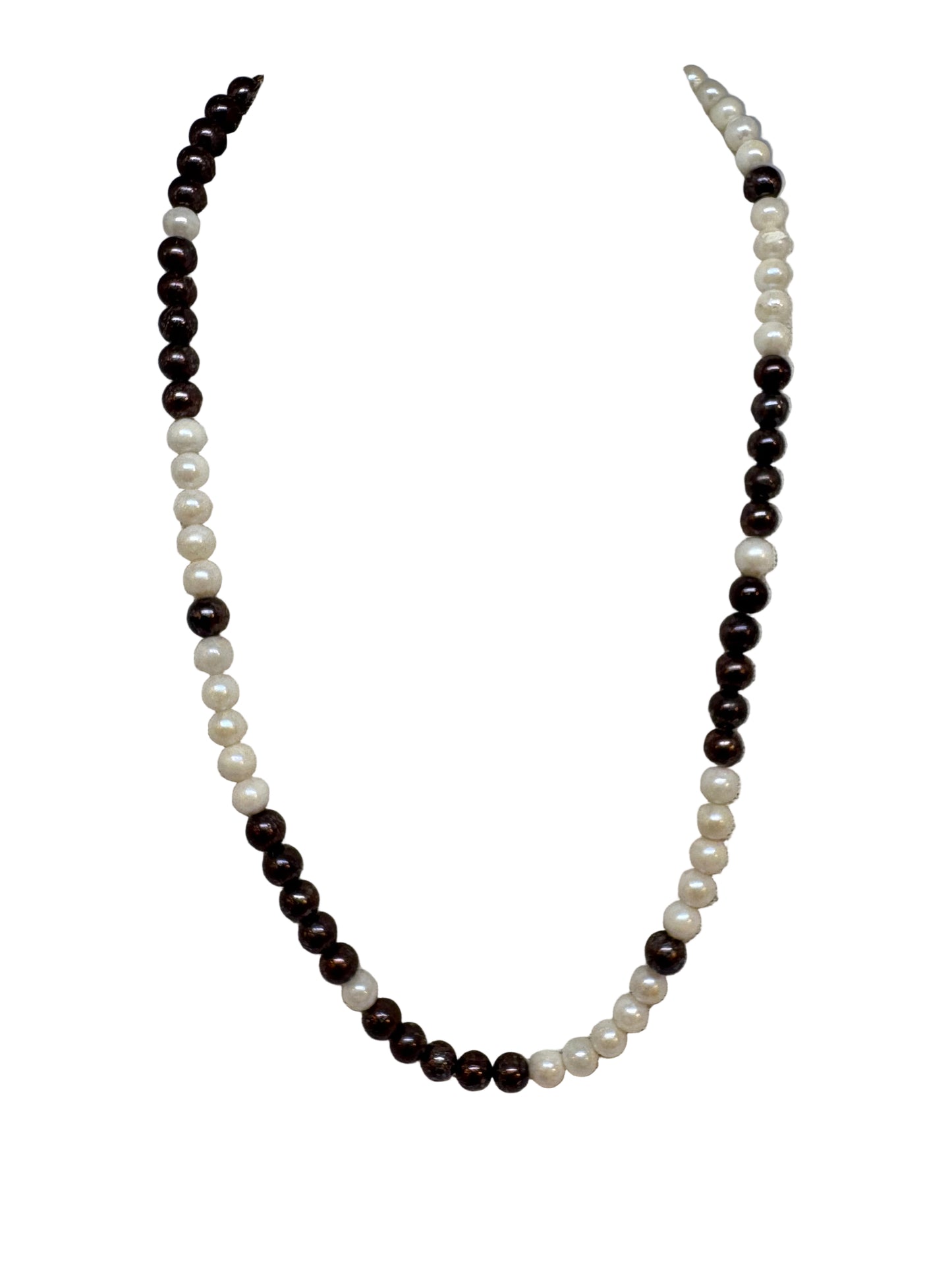 Collana dI Perle Bianche e Nere