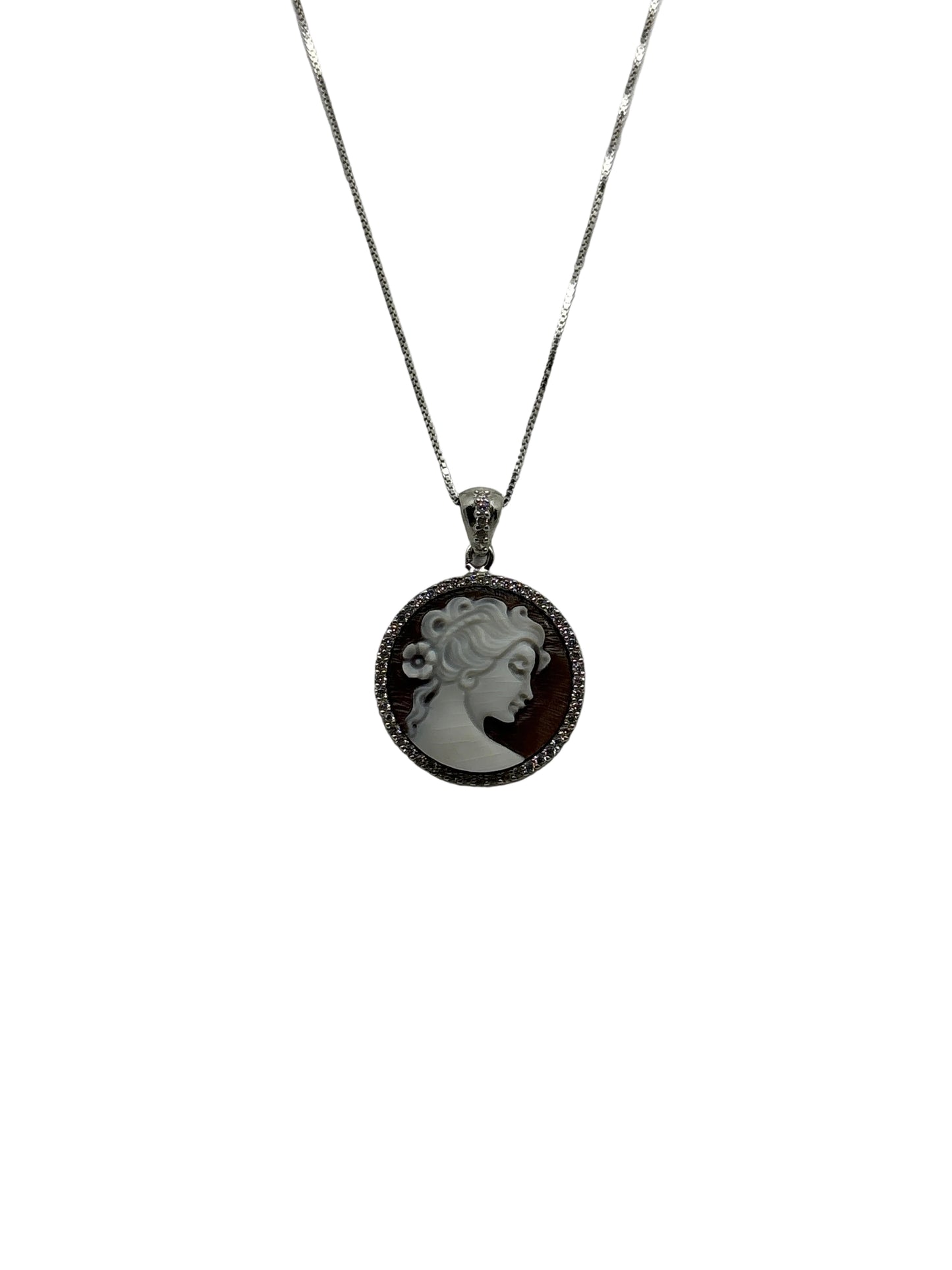 Collana in Cammeo incisione "Profilo di Donna"