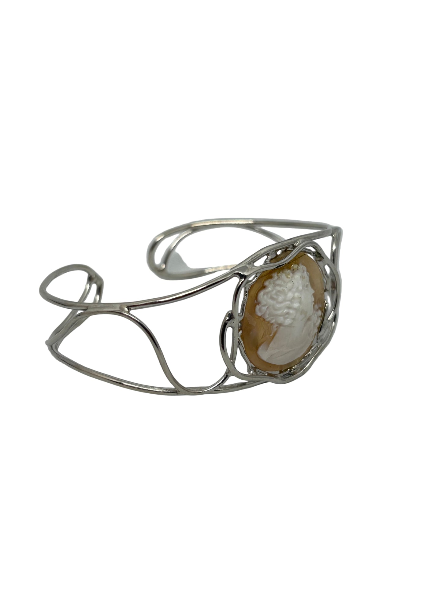 Bracciale in Cammeo Schiava incisione "Profilo di Donna"