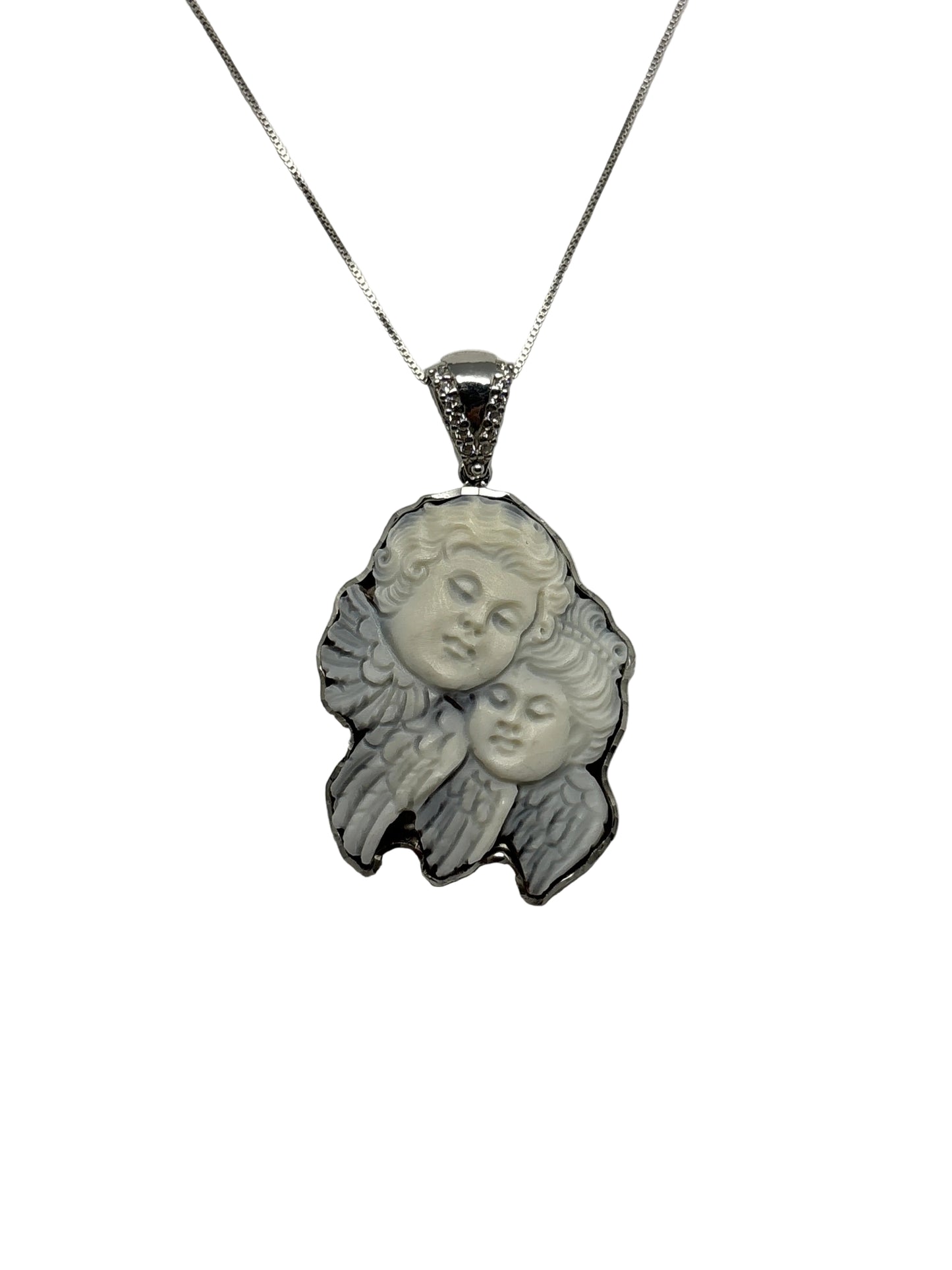 Pendente in Cammeo incisione "Putti"