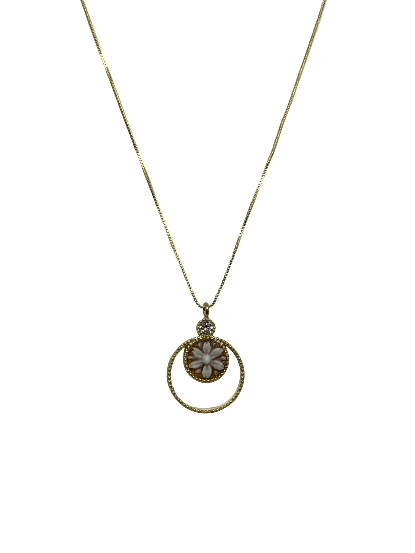 Collana in Cammeo incisione "Fiore"