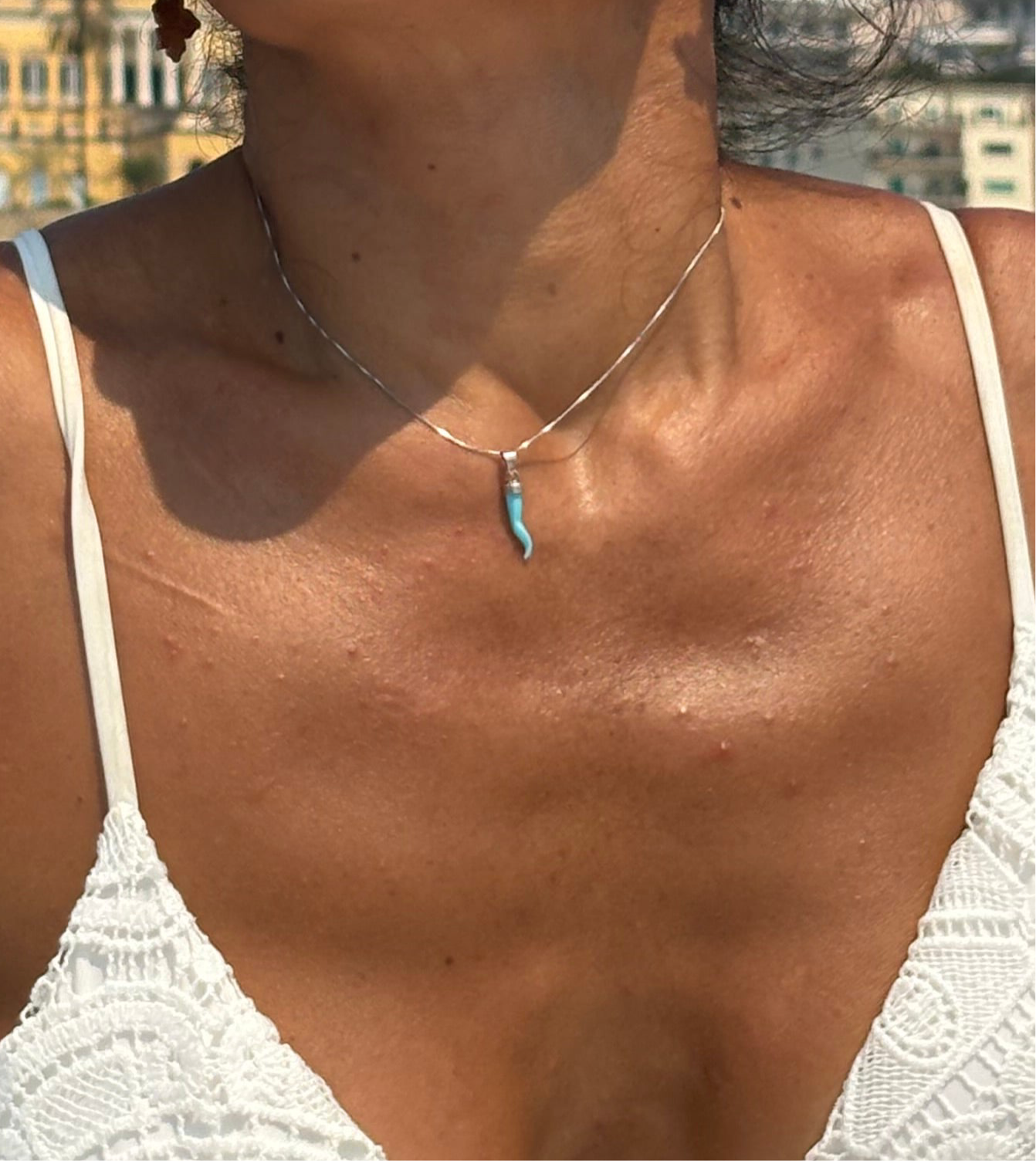Pendente in Pasta di Turchese 'Corno'