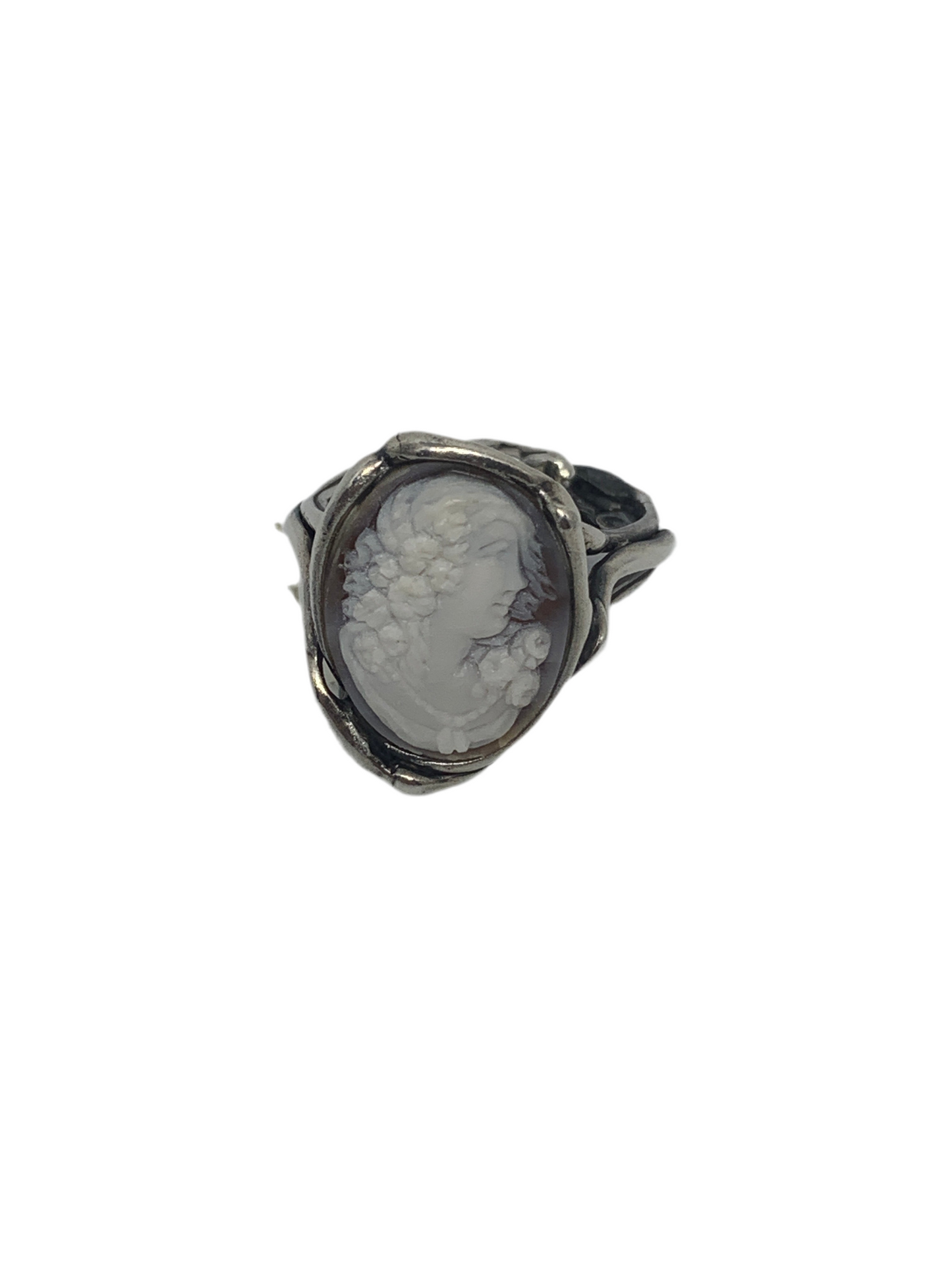 Anello in Cammeo Artistico Profilo di Donna