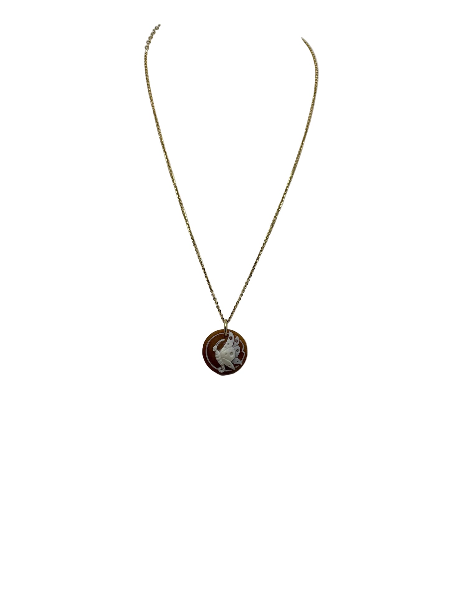 Collana in Cammeo incisione "Farfalla"