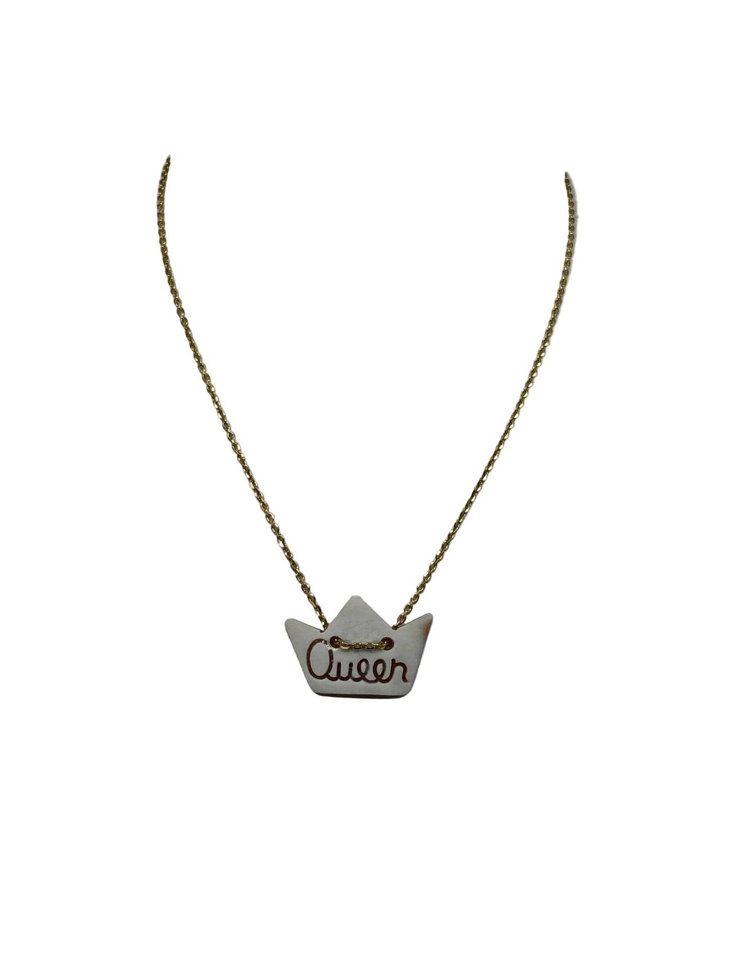 Collana in Cammeo incisione "Corona + Queen"