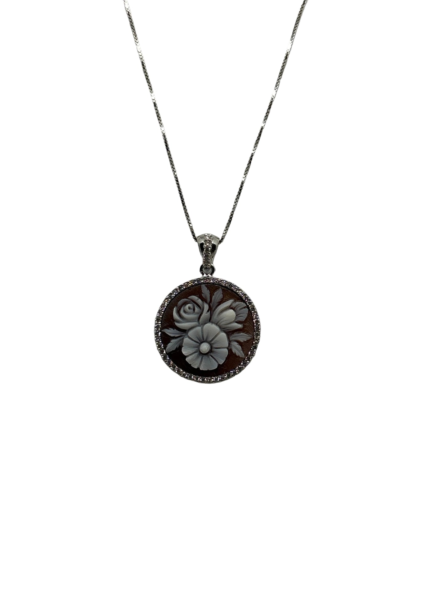 Collana in Cammeo incisione "Fiore"