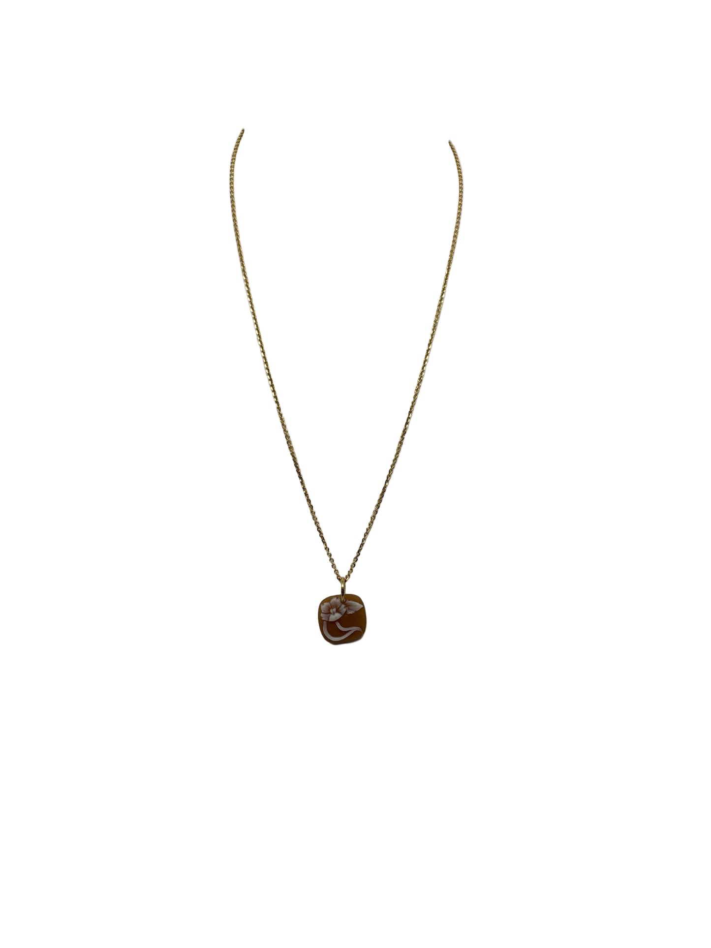 Collana in Cammeo incisione "Fiori"