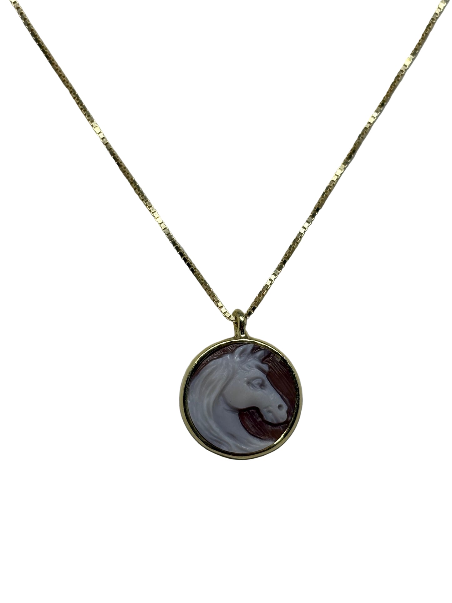 Collana in Cammeo incisione "Cavallo"