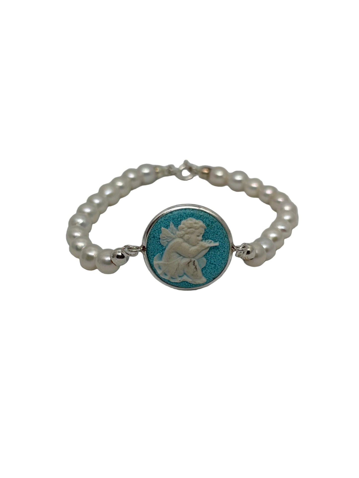 Bracciale in Pasta di Turchese incisione "Putto"