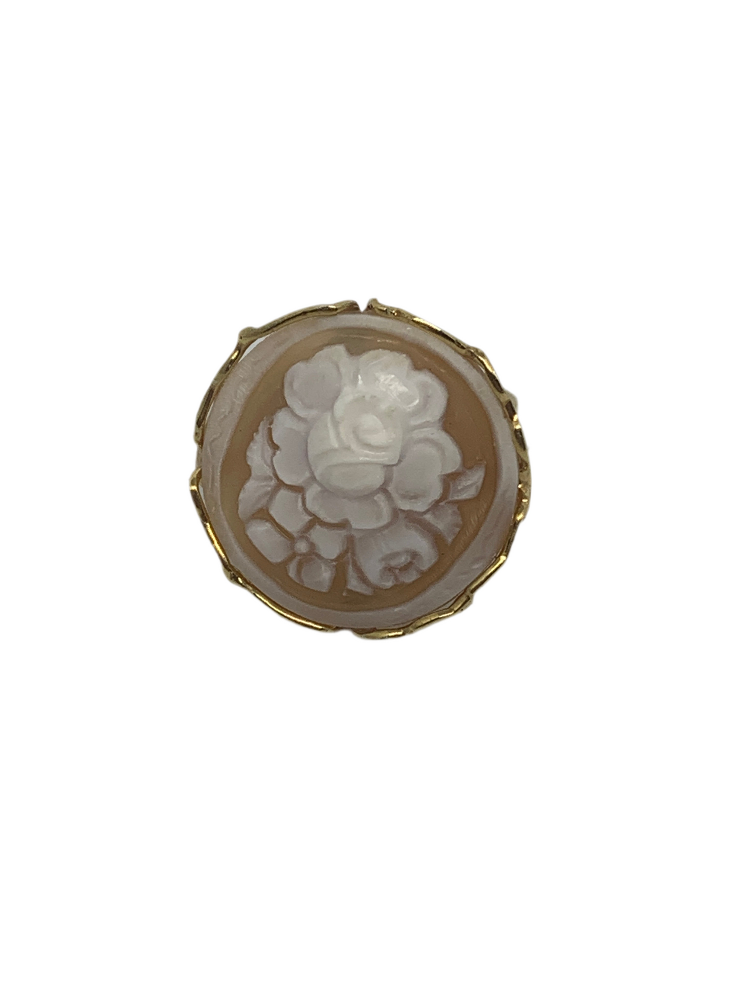 Anello in Cammeo Incisione Fiore