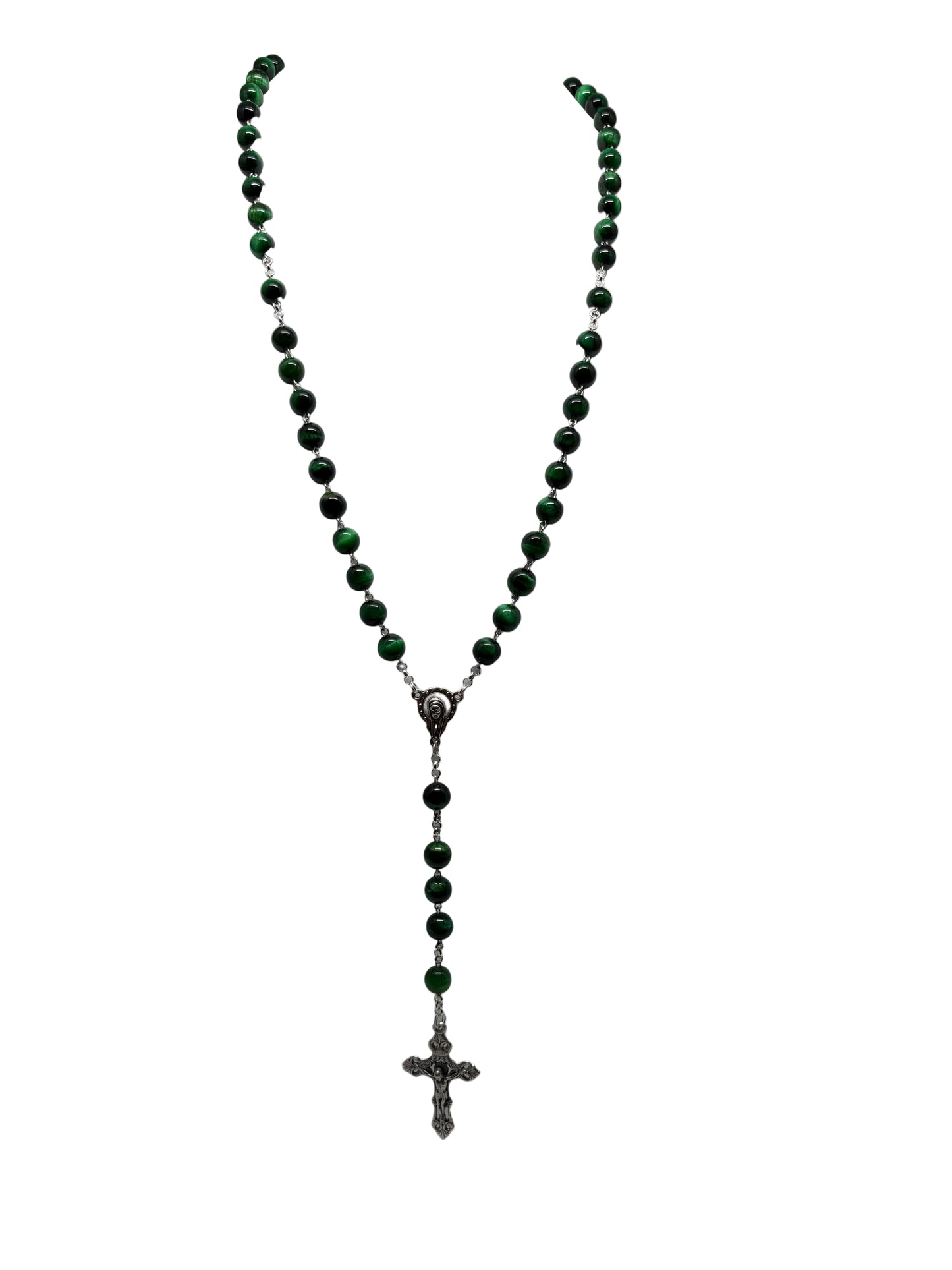 Rosario in Occhio di Tigre Verde