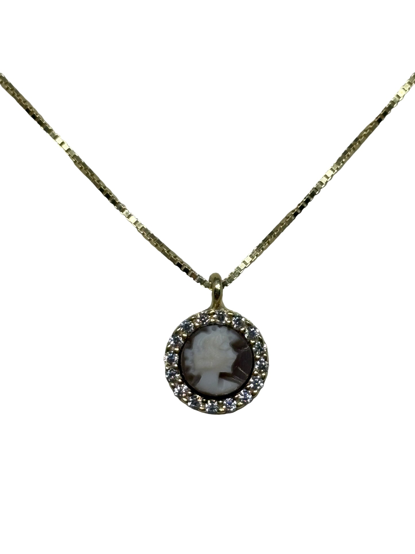 Collana in Cammeo incisione "Profilo di Donna"
