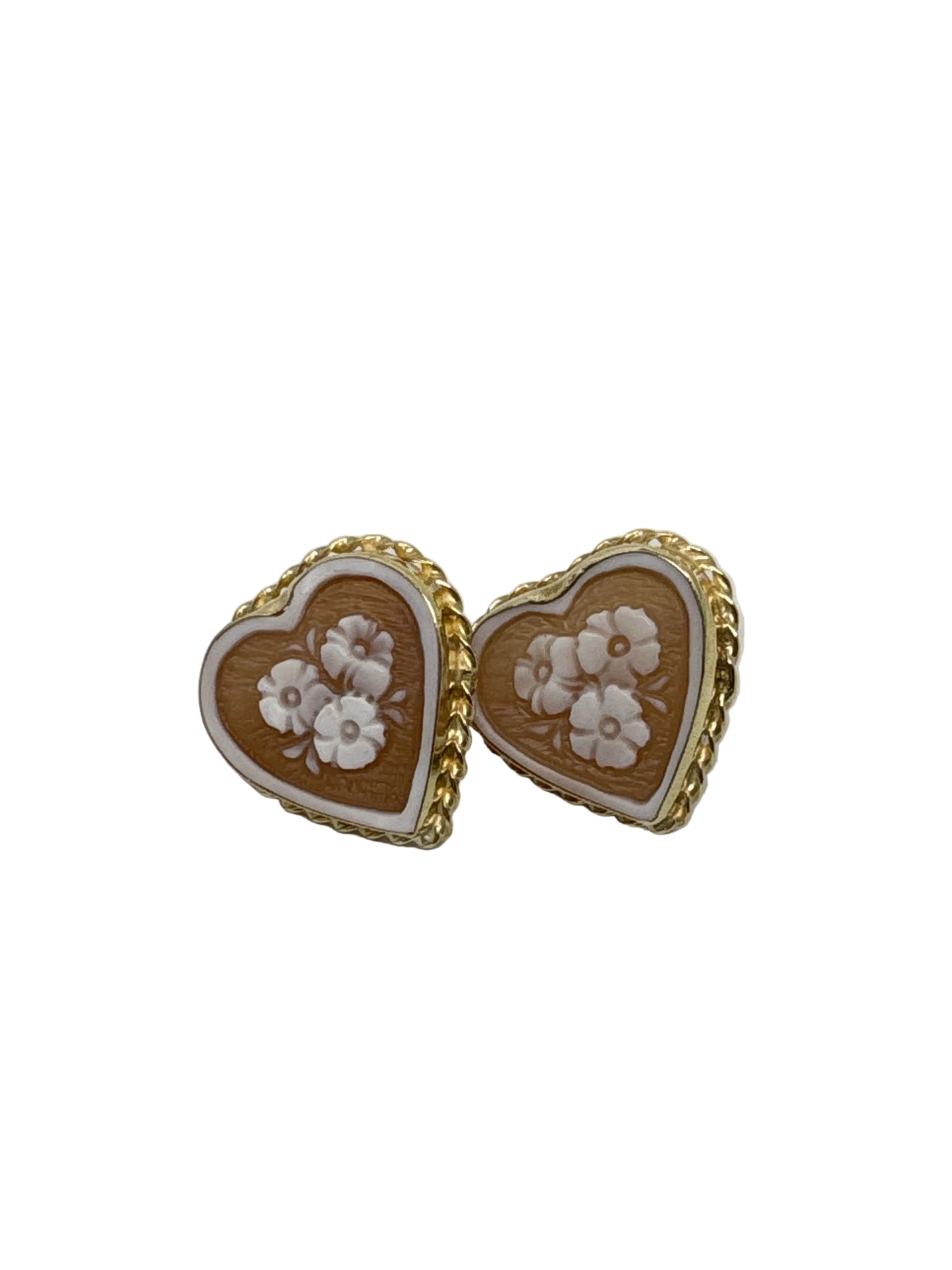 Orecchini in Cammeo incisione "Fiori"