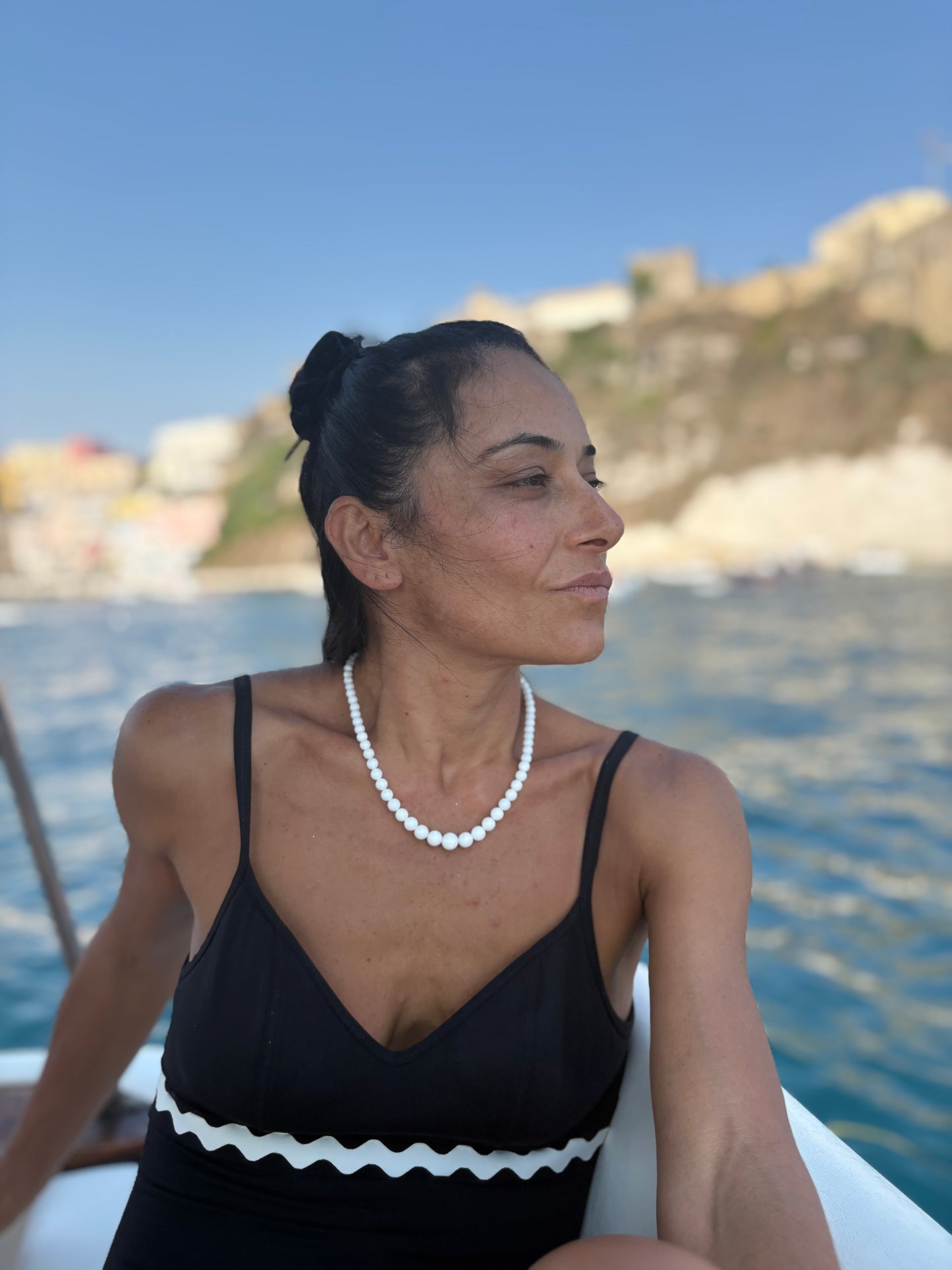 White Coral Pearl Necklace