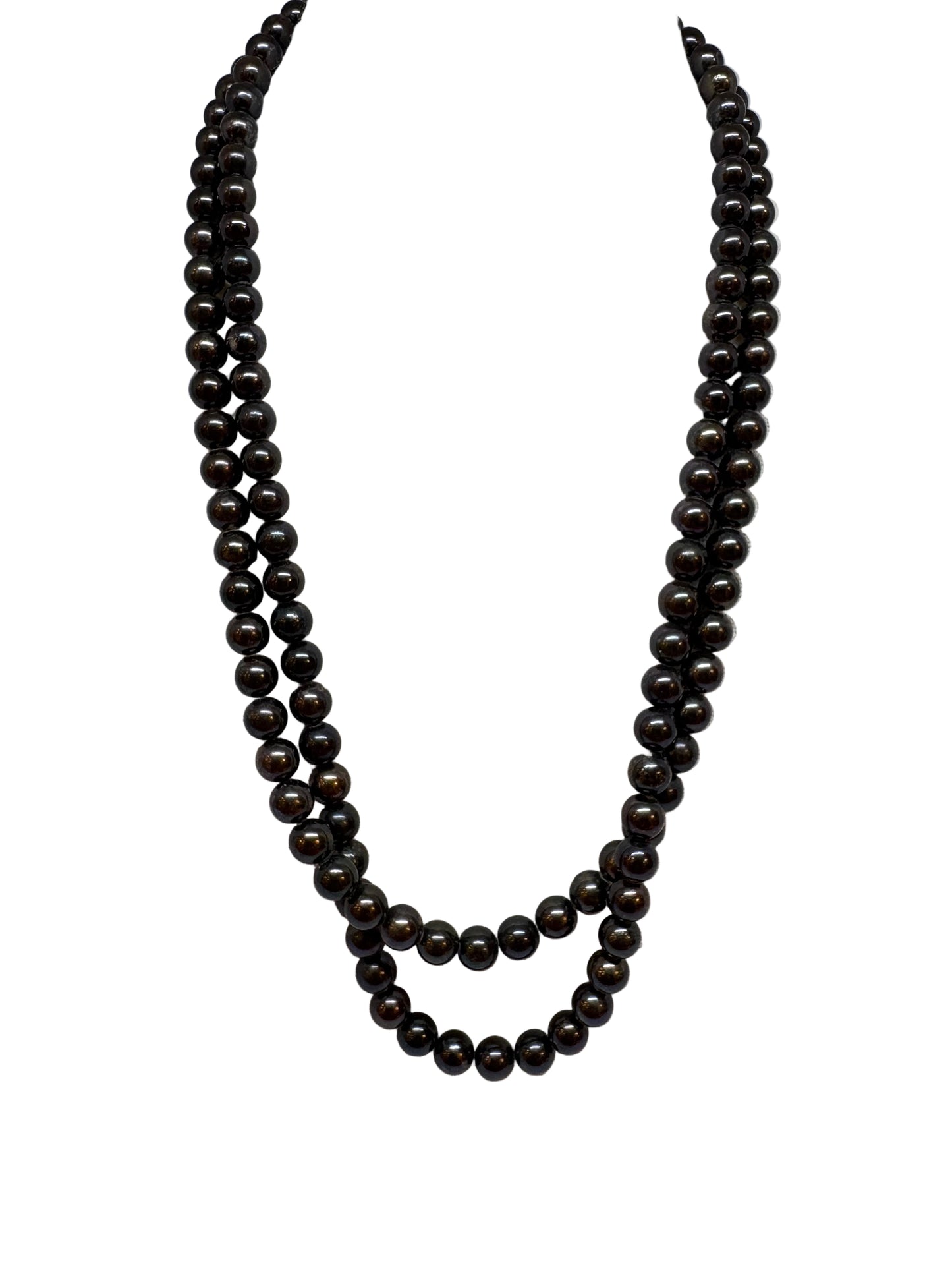 Collana in Torchon di Perle Nere
