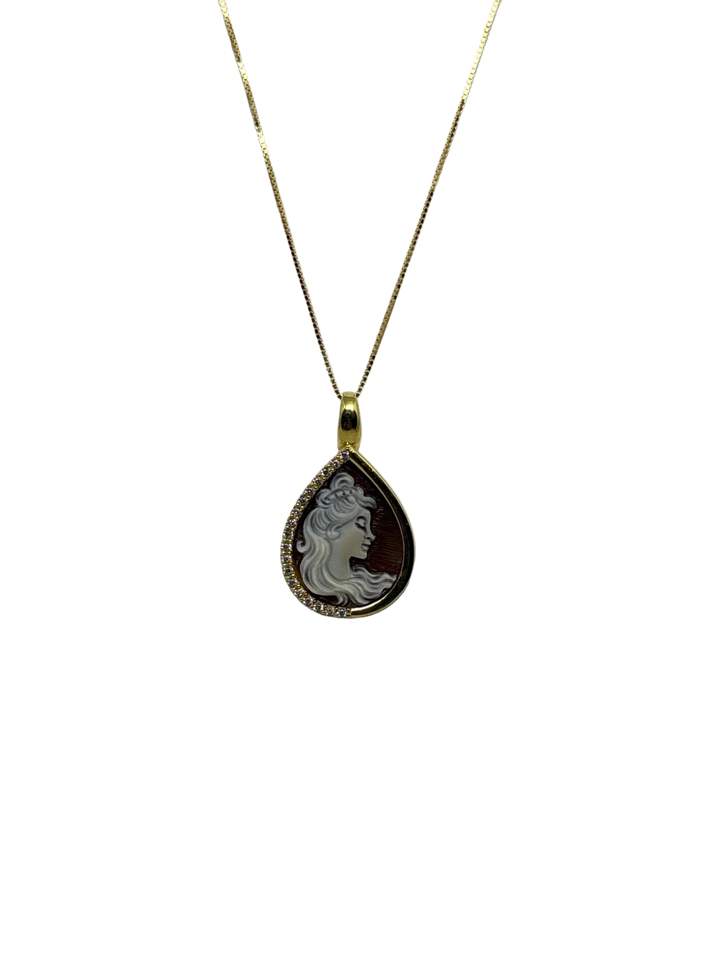 Collana in cammeo incisione "Profilo di Donna"