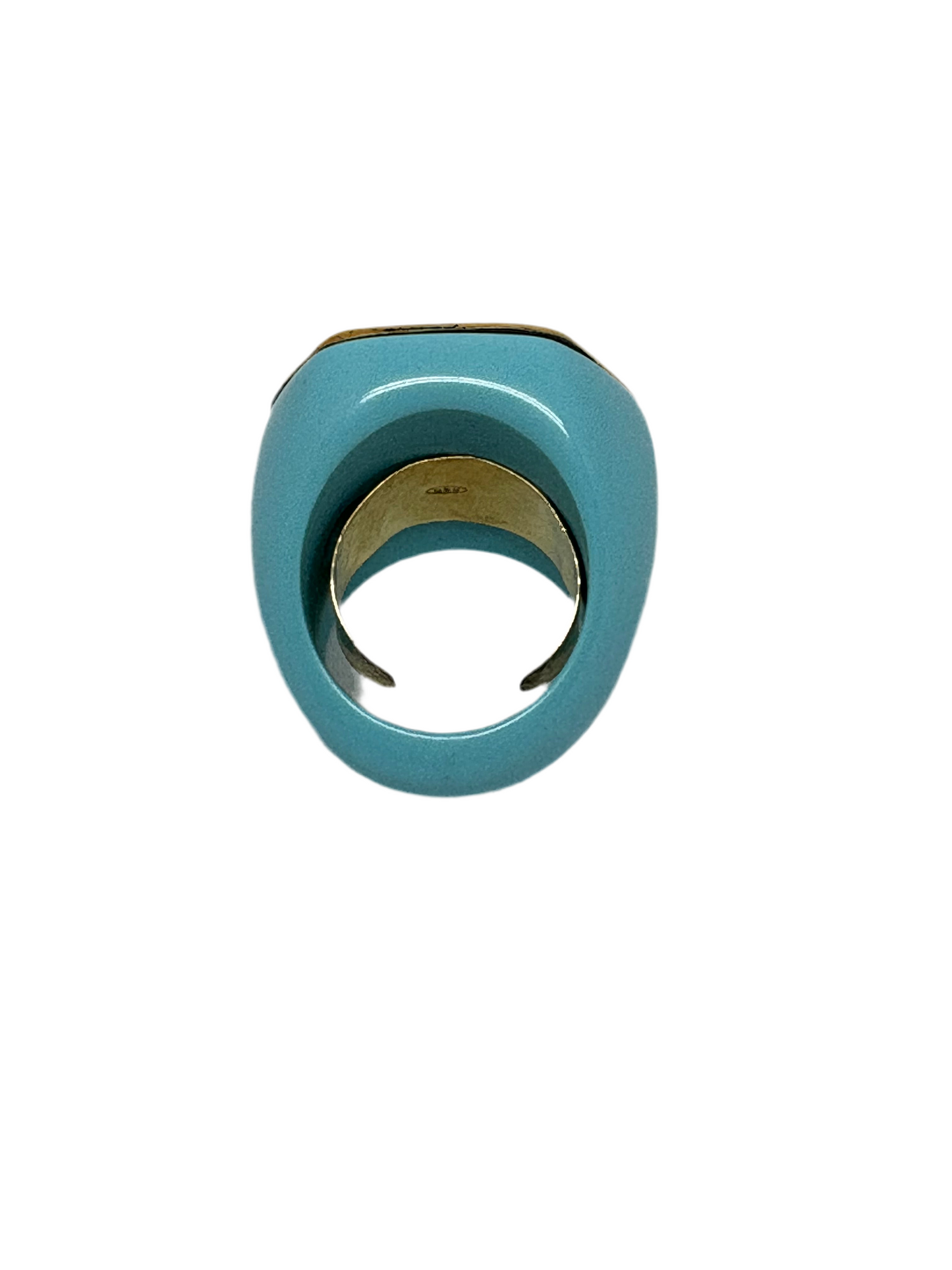 Anello in Cammeo Artistico e Pasta di Turchese