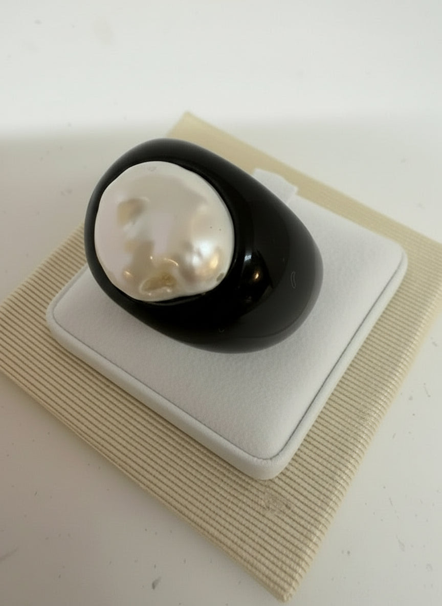 Anello in Agata e Perla