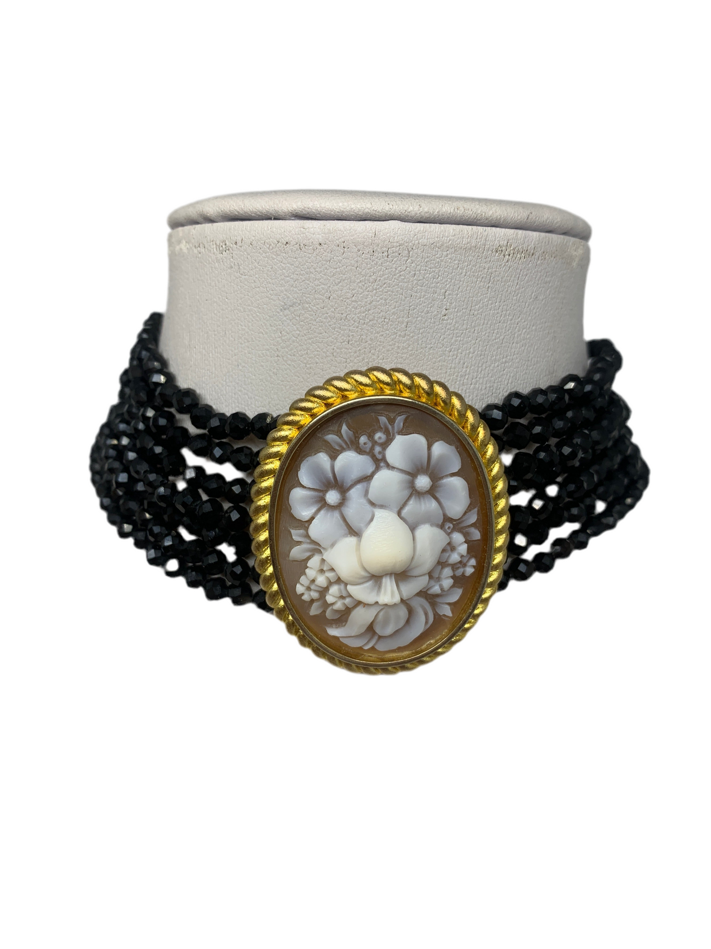 Collana in Cammeo "Cameo Italiano" Incisione Fiori
