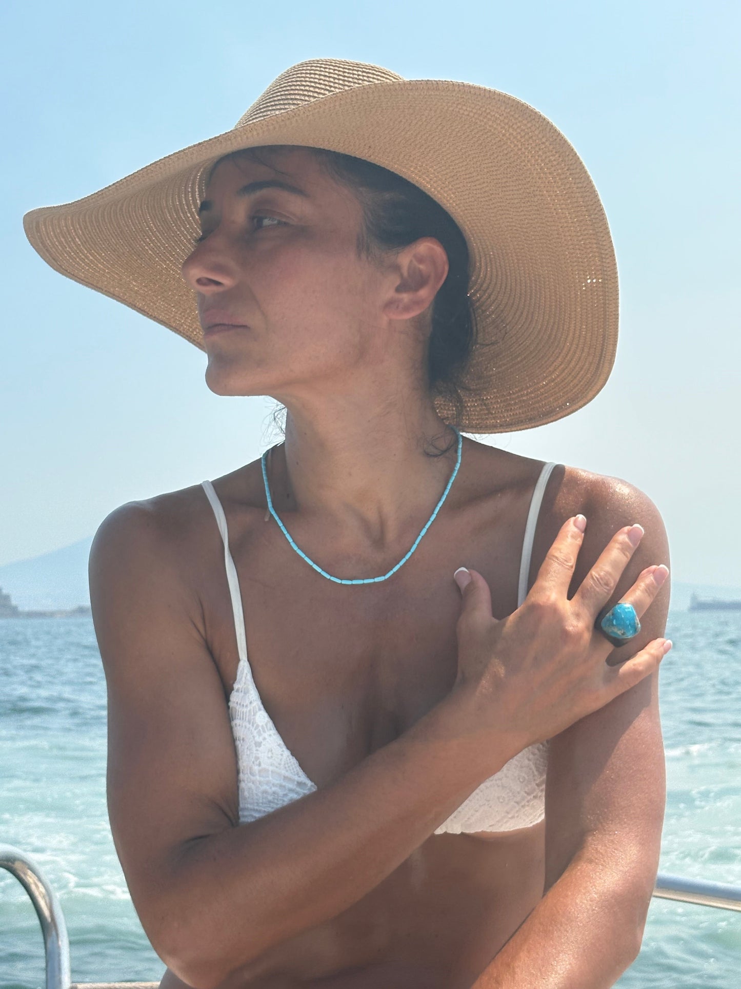 Anello Ebano e Turchese