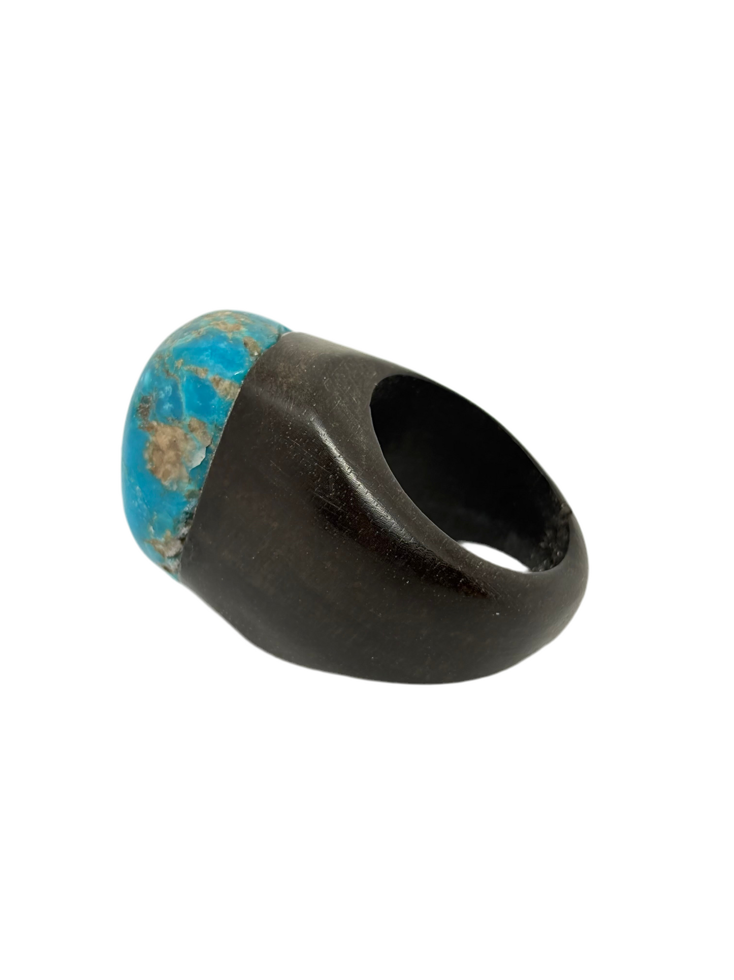 Anello Ebano e Turchese