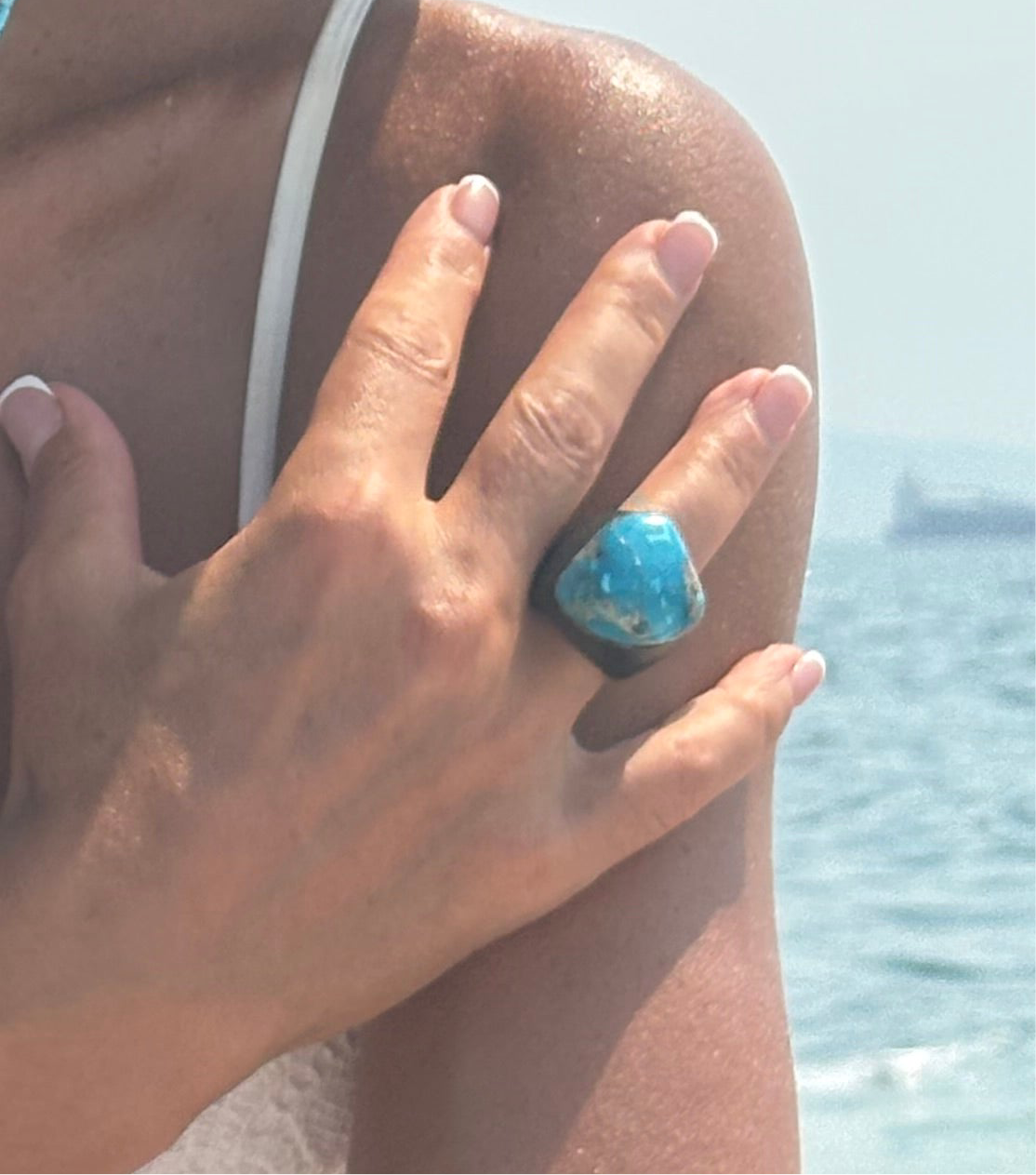 Anello Ebano e Turchese
