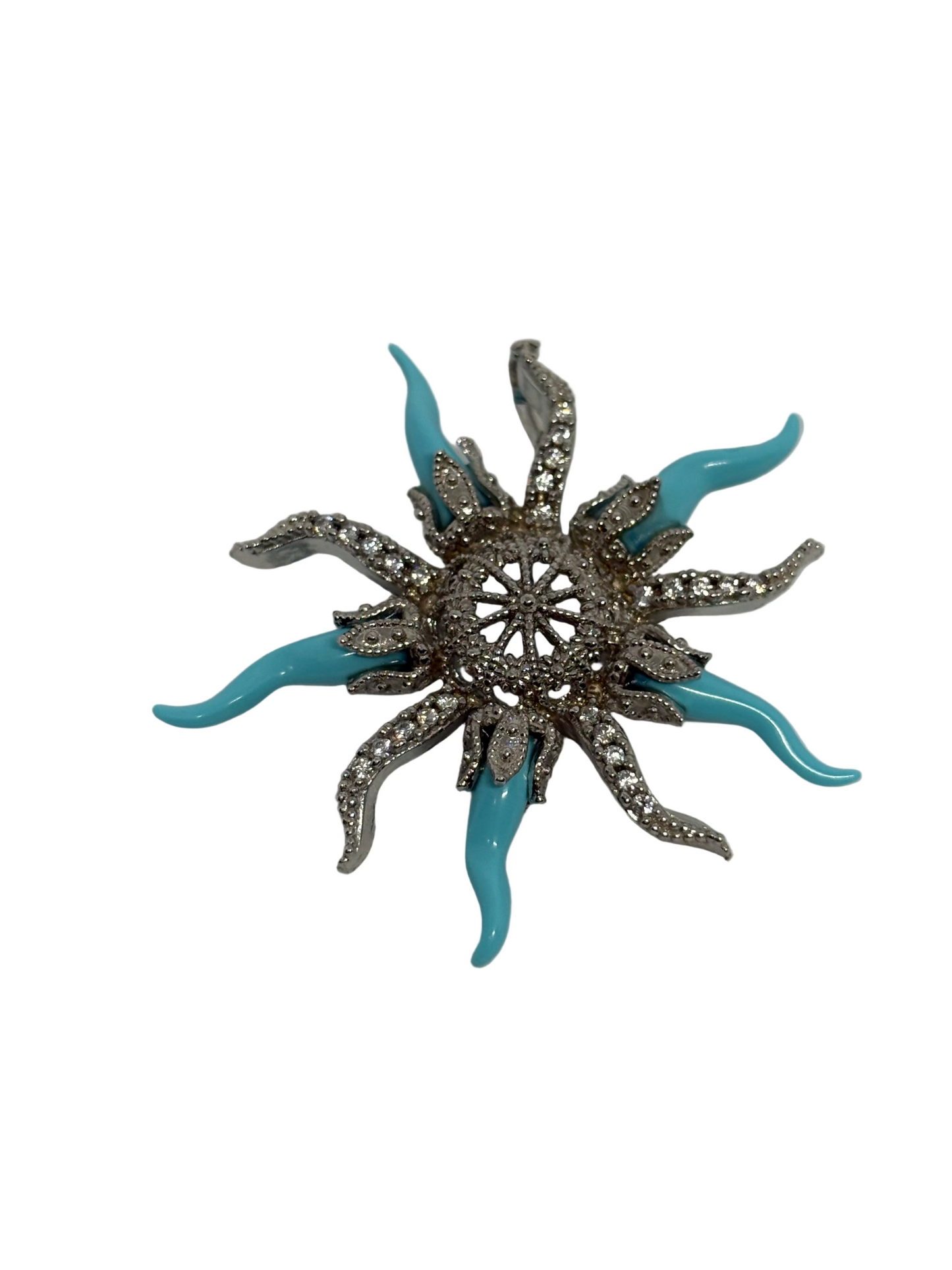 Pendente in Pasta di Turchese "Stella con Cornetto portafortuna"