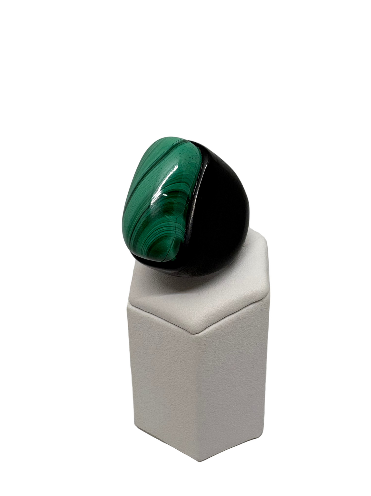Anello in Ebano e Malachite