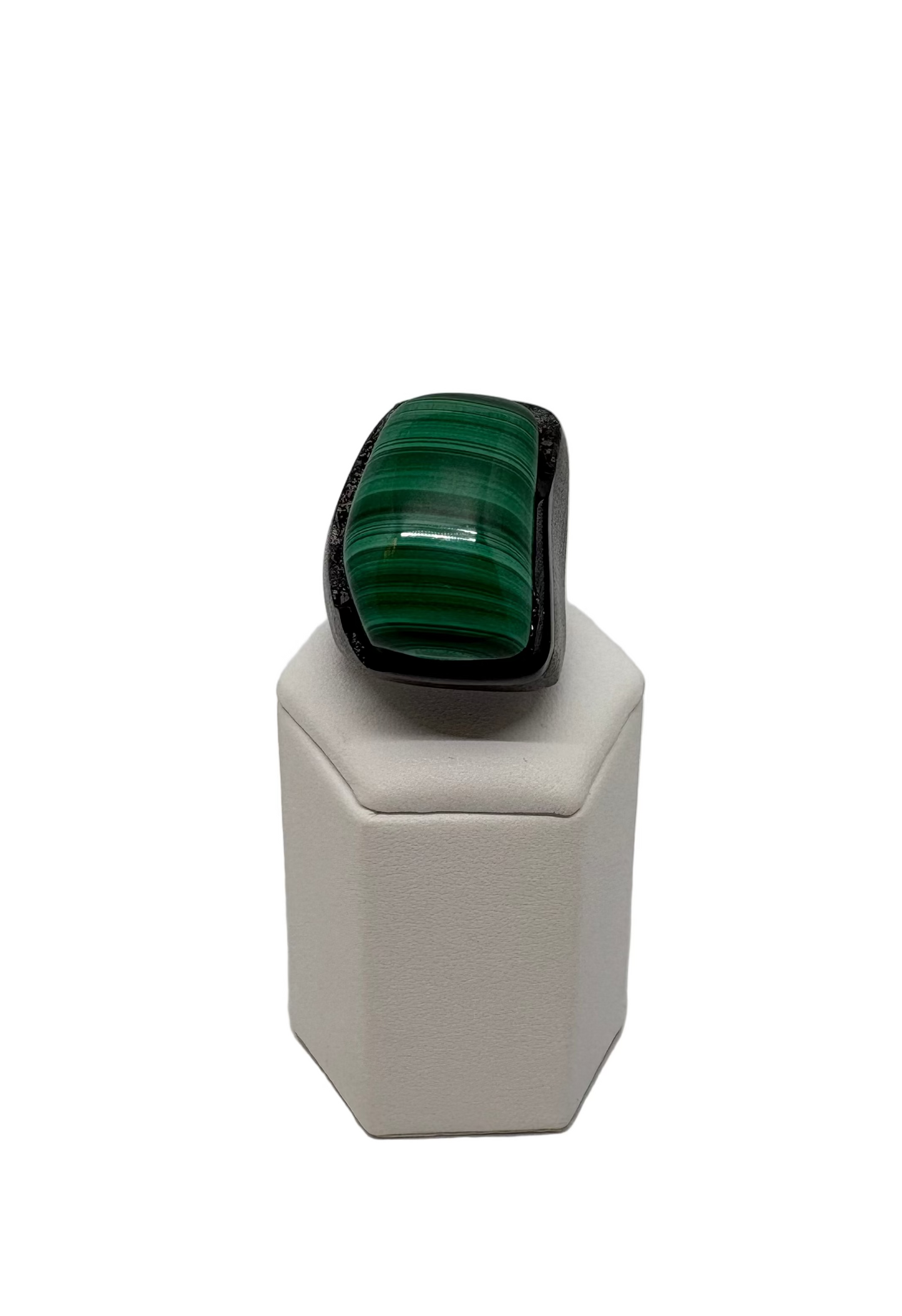Anello in Ebano e Malachite