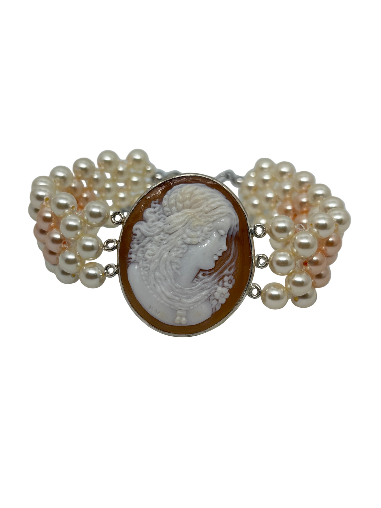 Bracciale in Cammeo Artistico incisione "Profilo di Donna"