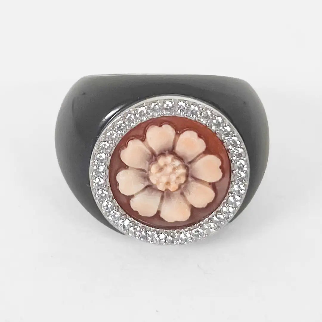 Flower Cameo Ring