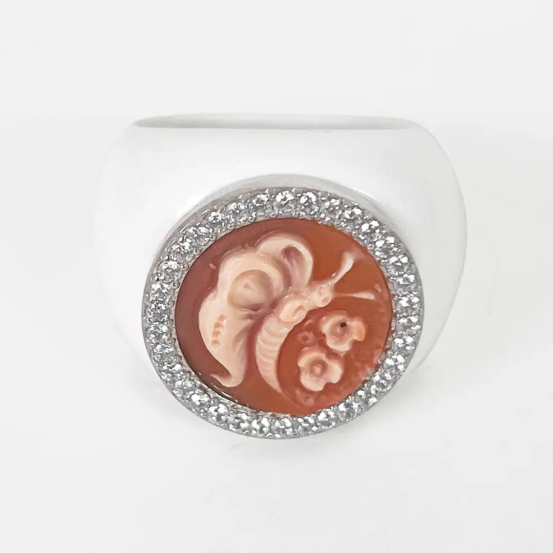 Butterfly Cameo Ring
