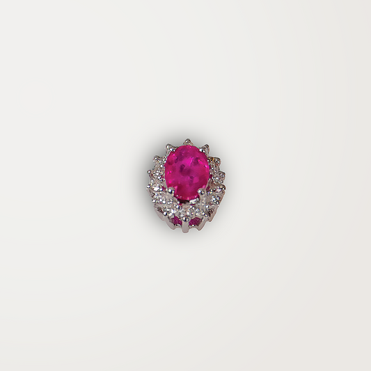 Ciondolo Oro Diamanti e RUbino