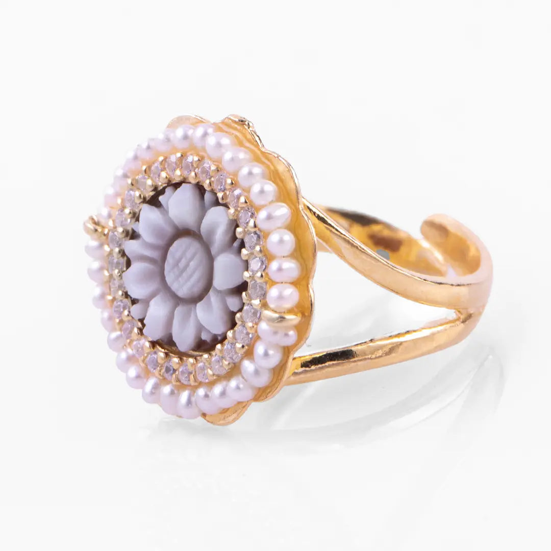 Flower Cameo Ring