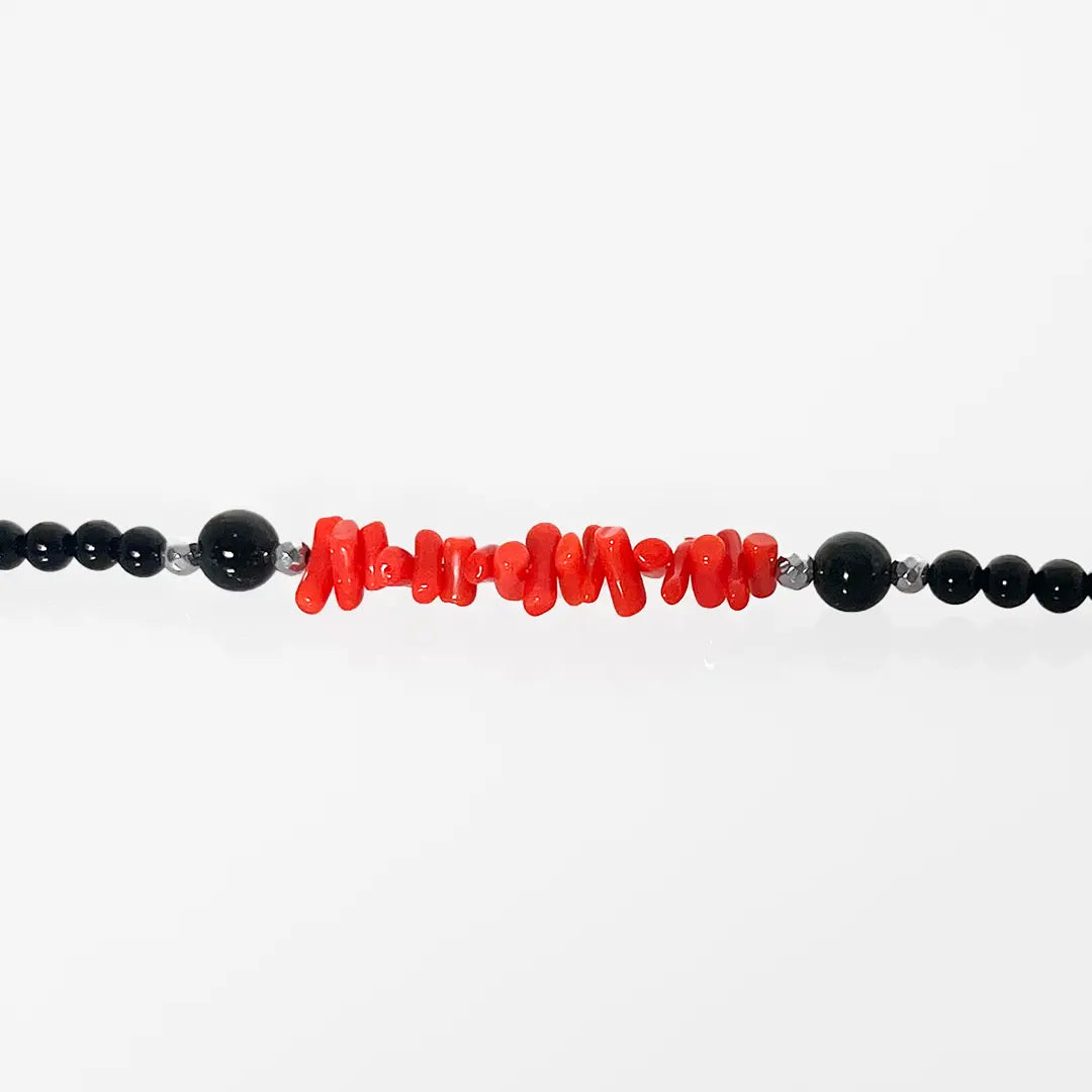 Coral and Agate Bracelet