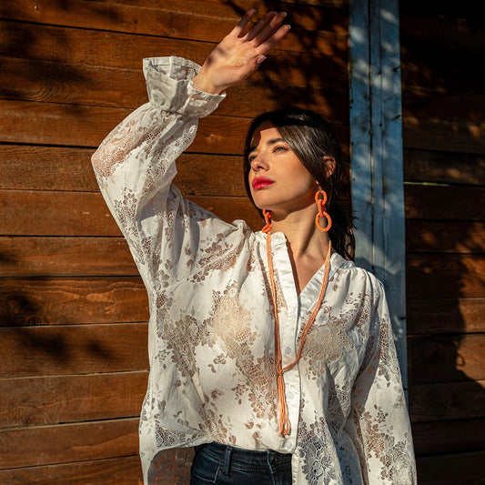 Collana  in Corallo 'Cravatta'