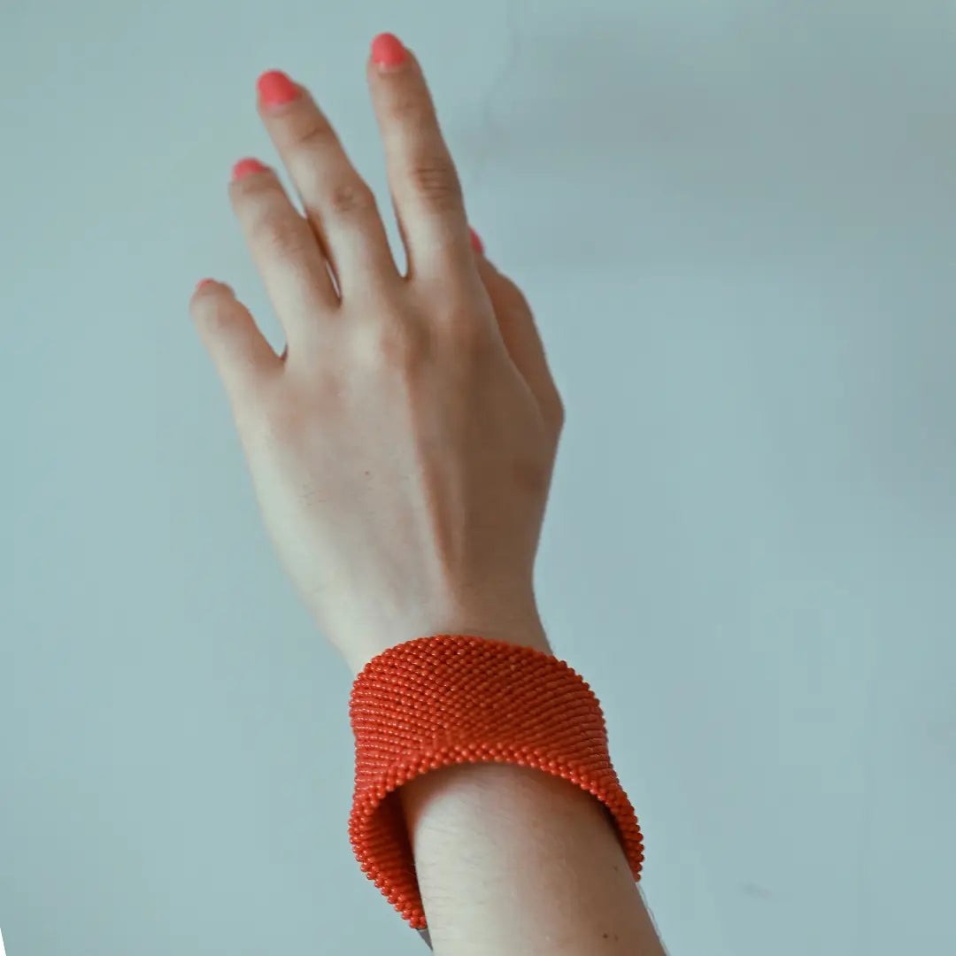 Bracciale In Corallo Tessito