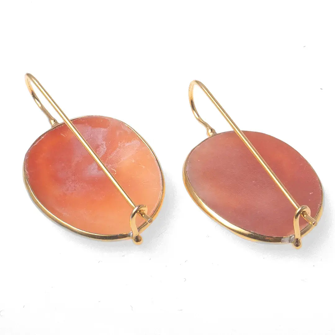 Cameo Earrings Profile Woman