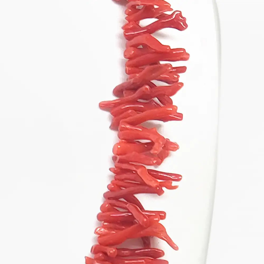Red Coral Fringed Necklace