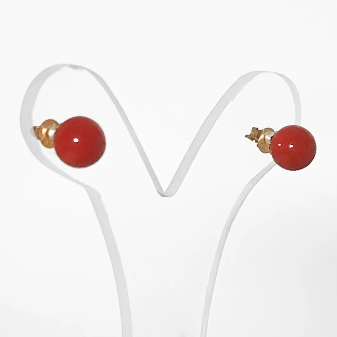 Orecchini in Corallo Rosso e Oro 18 Kt