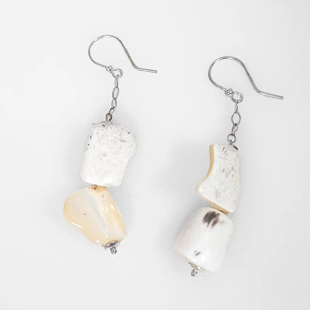 Fantasy Silver Earrings with Stones