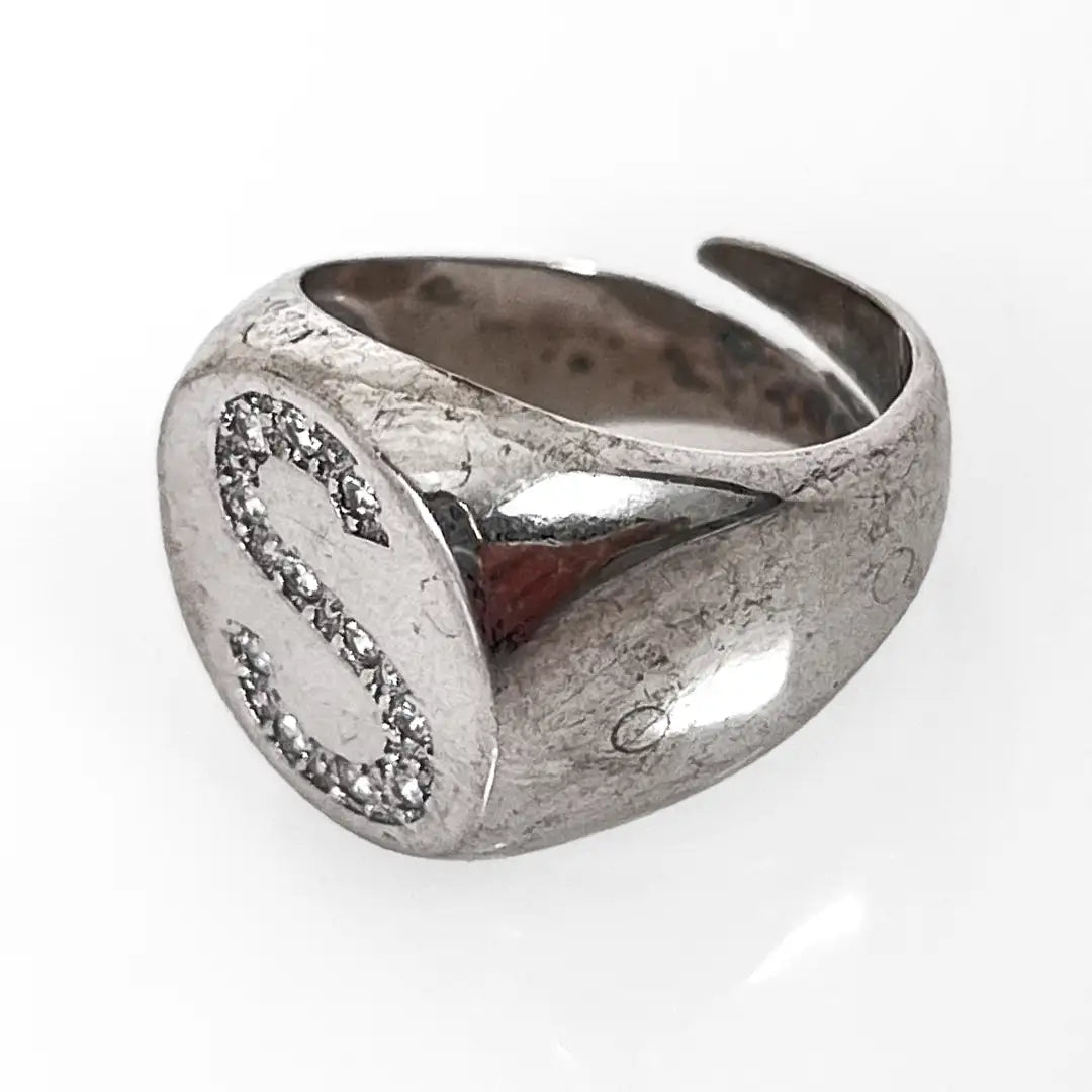 Silver Ring with Initial S