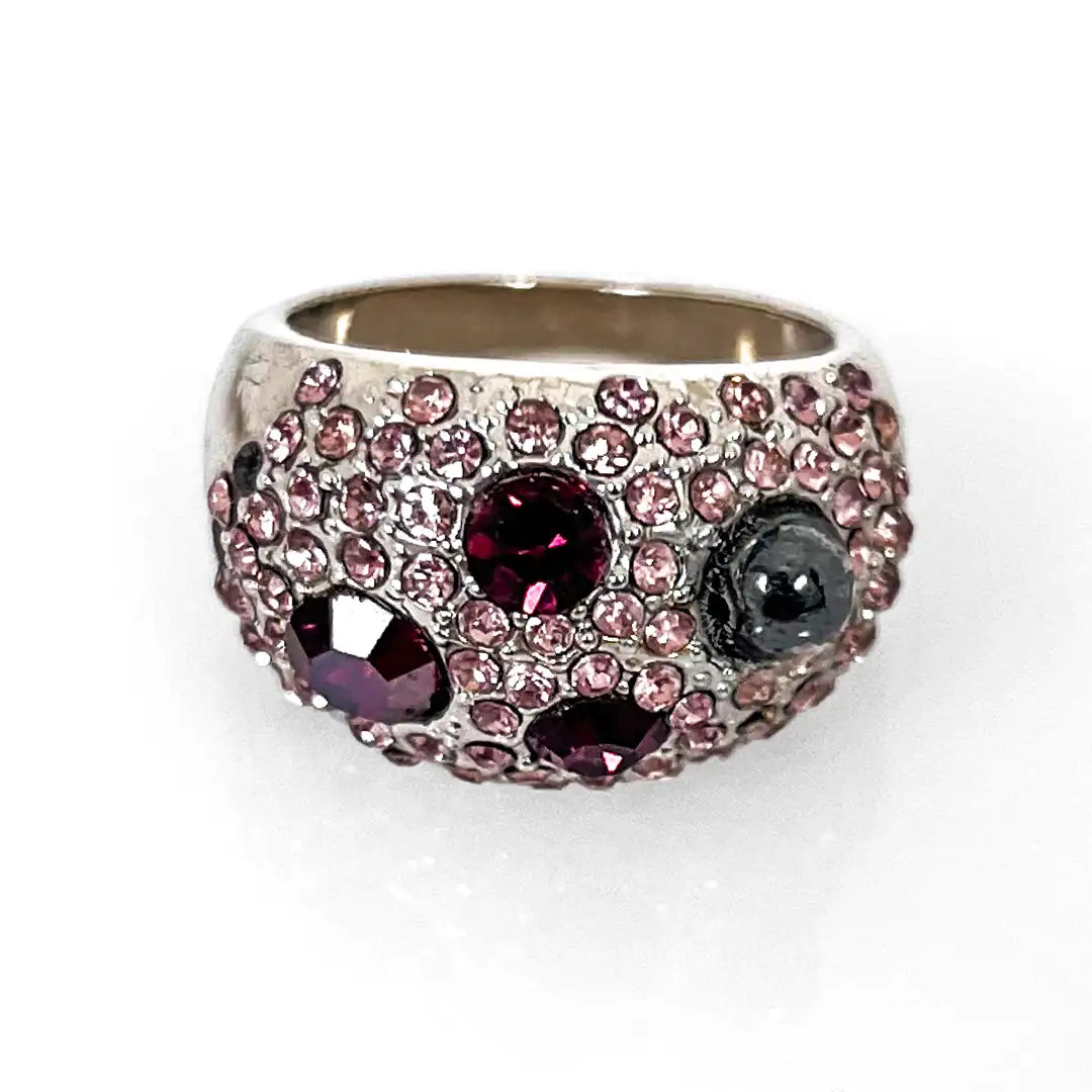 Silver Ring with Zircons and Stones
