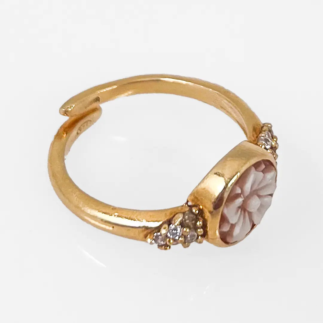 Flower Cameo Ring