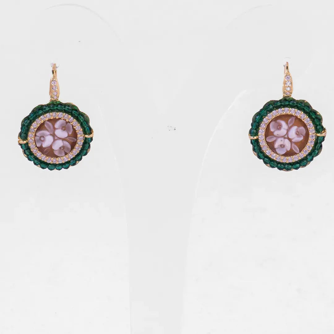 Orecchini Cammeo e Zirconi