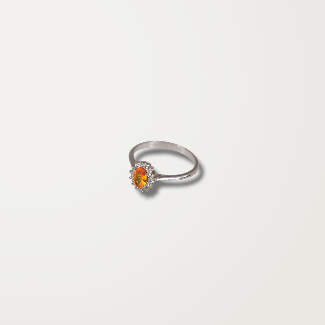 Anello Oro Diamanti e Zaffiro