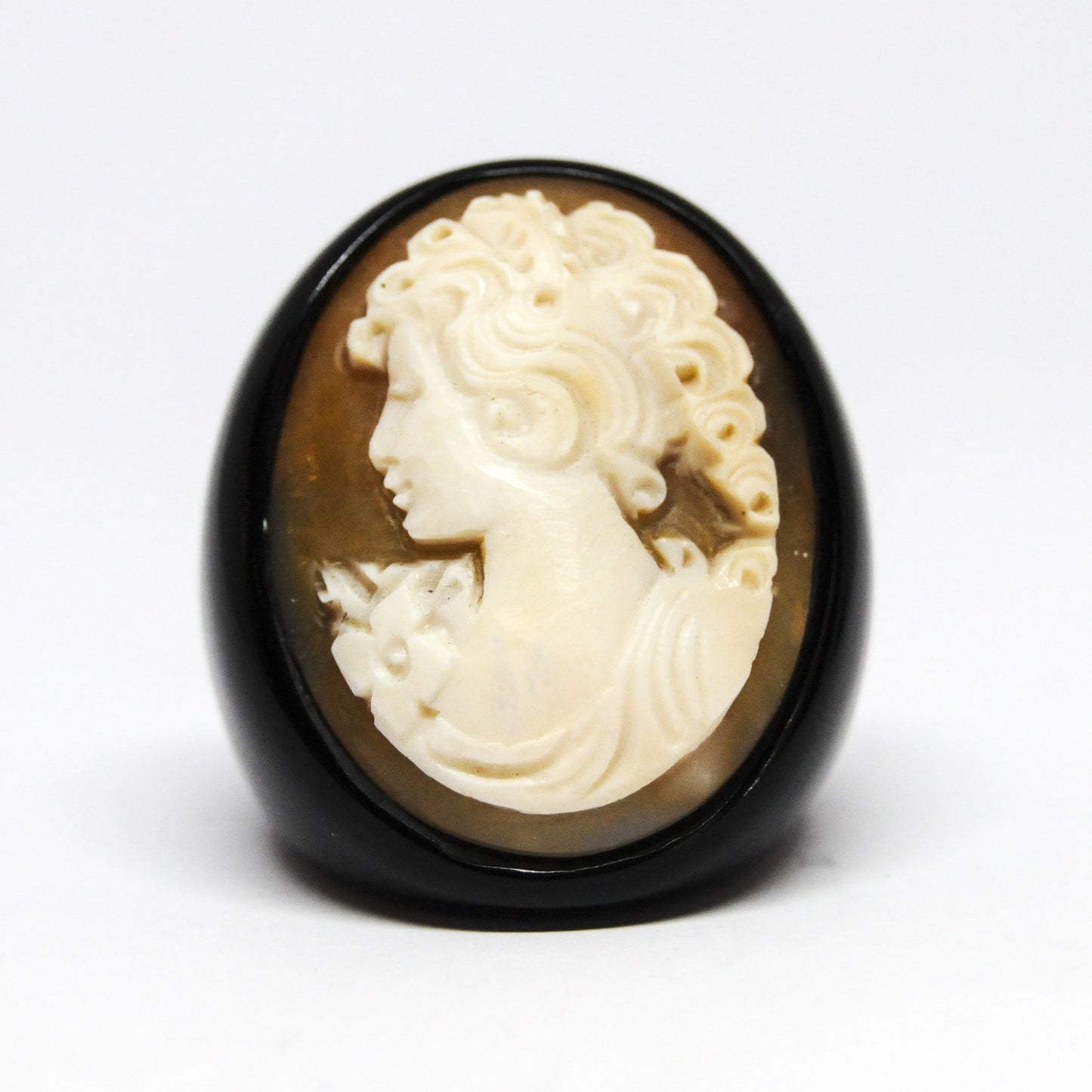Anello Cammeo Incisione Volto Donna