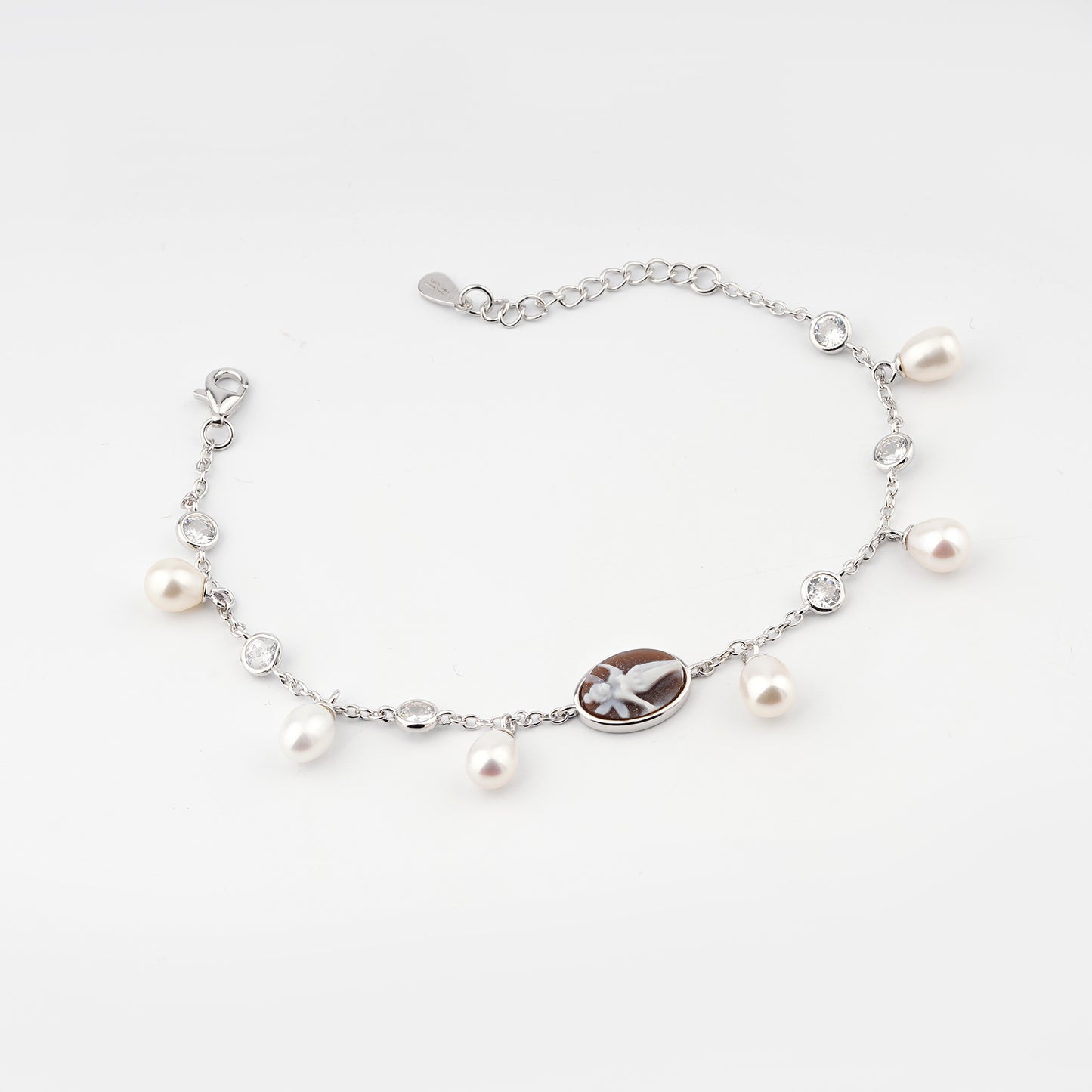Bracciale-Arianna-Cammeo-Trilly-Rodio-Bianco