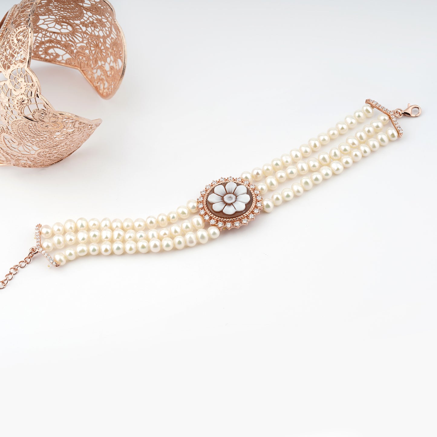 Bracciale-Ballet-Cammeo-Girasole-Rame